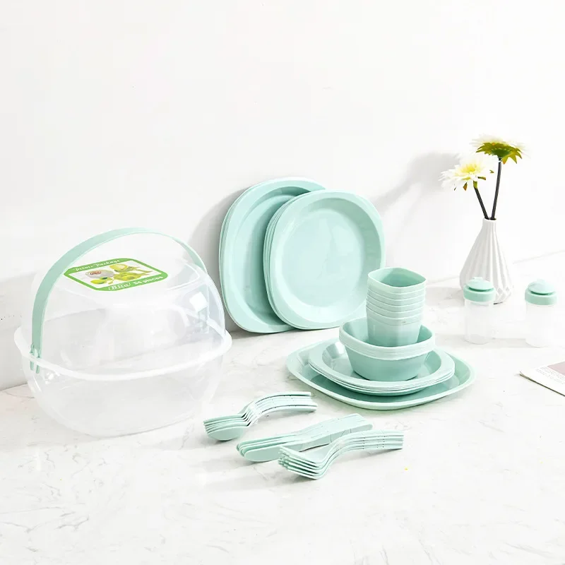 Outdoor Portable Plastic Table - Camping Cooking Dining Set 评论和价格
