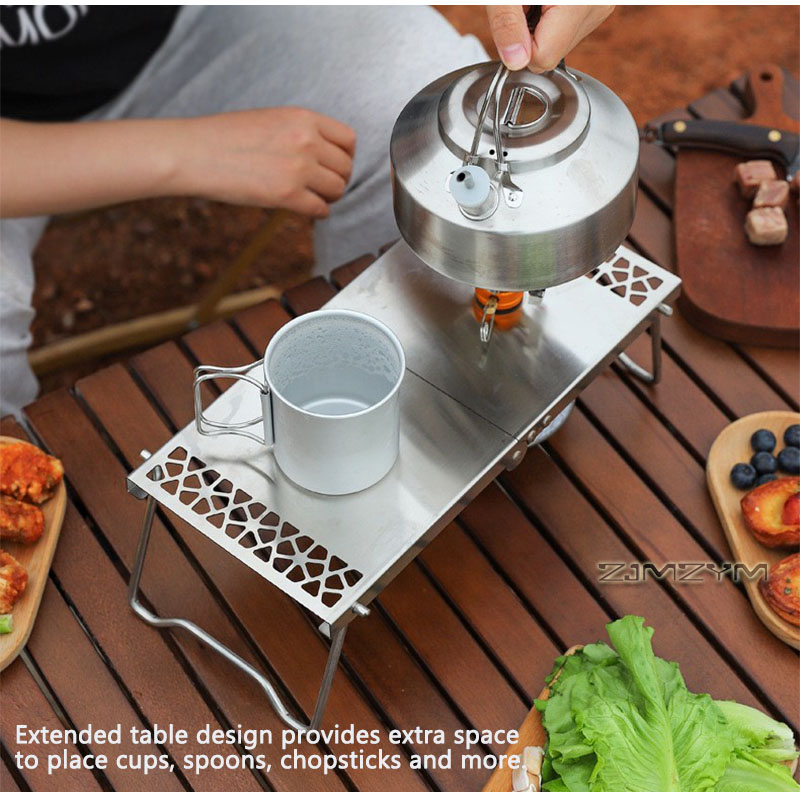 Stainless Steel Folding Campin - Camping Cooking Table 评论和价格