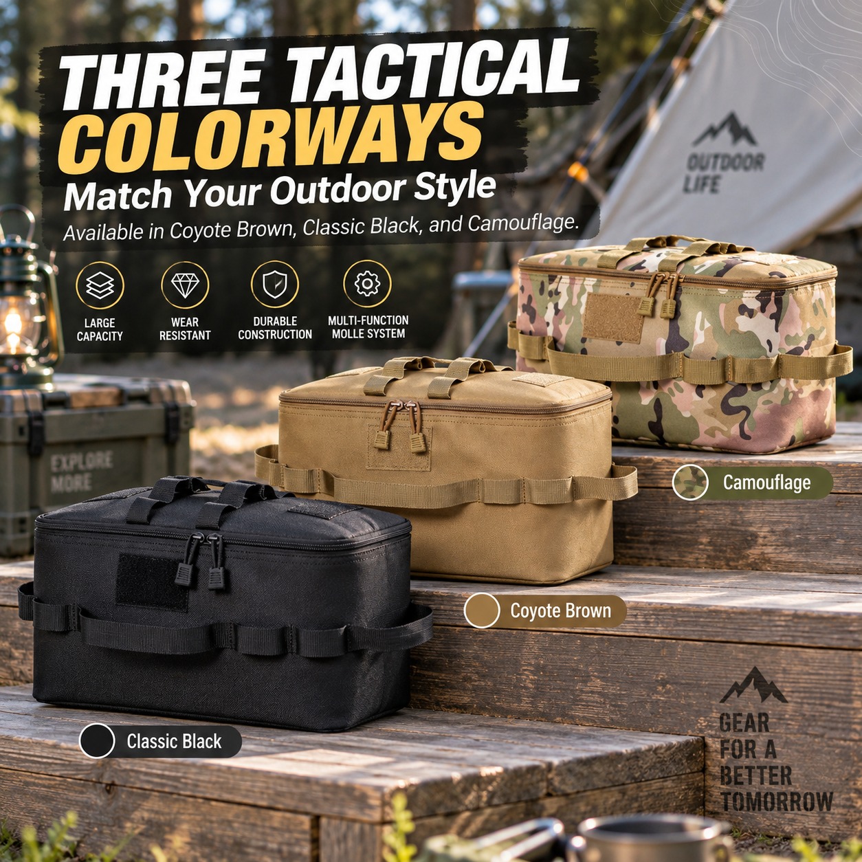 Multifunctional Tactical Campi - Camping Cooking Organizer 评论和价格